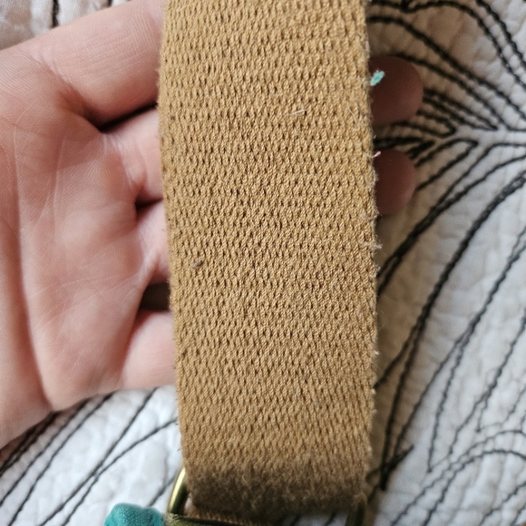 VGUC Fossil Crossbody Messenger Teacher Bag Pencil Shaving One size Navy Tan - Picture 4 of 10